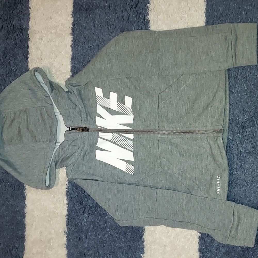Nike toddler gray zip up hoodie